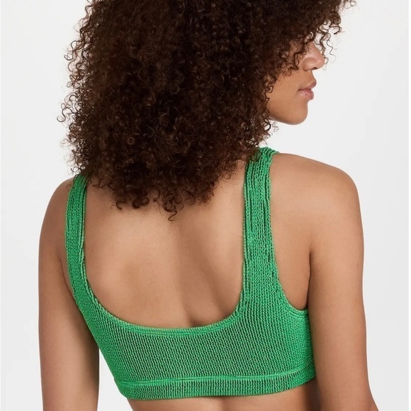 Good American Crinkle Scoop Bra Bathing Suit Top Size 1/2 NWT - Picture 7 of 7